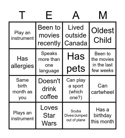 M.Ed. PT24 Bingo Card