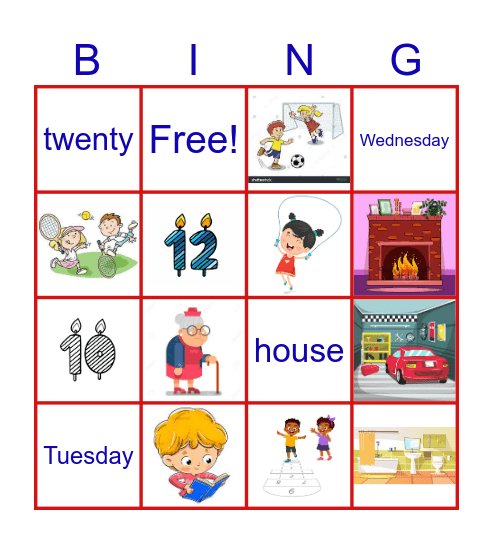 Learn With us 2 Units Hello-1 Bingo Card