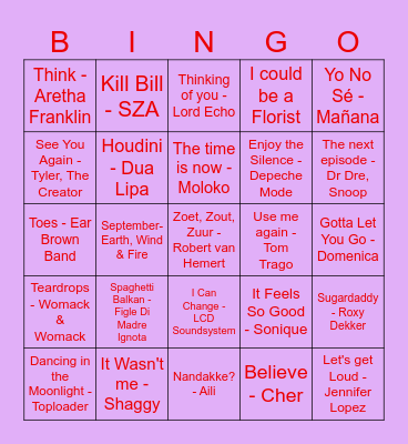 TFLU Bourgondische Bingo Card
