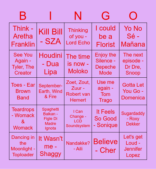 TFLU Bourgondische Bingo Card
