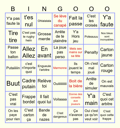 BINGO FOOOT Bingo Card