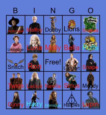 HARRY POTTER Bingo Card