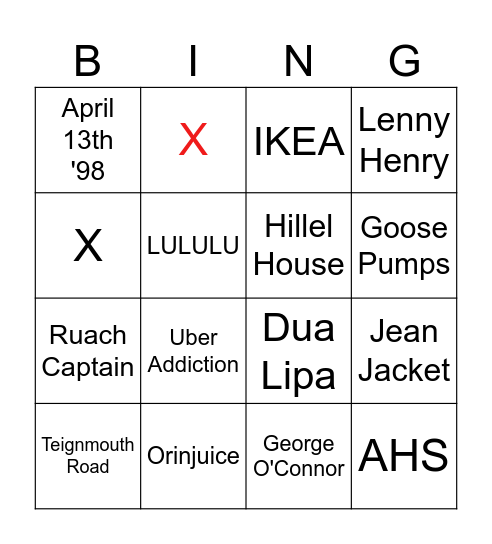 Brezzy Bingo Card
