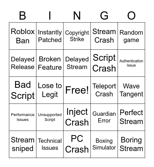 SirMeme Bingo Card