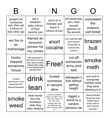 old town road Bingo Card