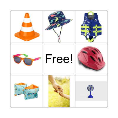 Summer Safety Bingo Card