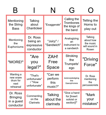 Dr. Ross Bigno - CMC24 V1.1 Bingo Card