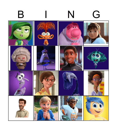 Mary Bridge Inside Out Bingo Card