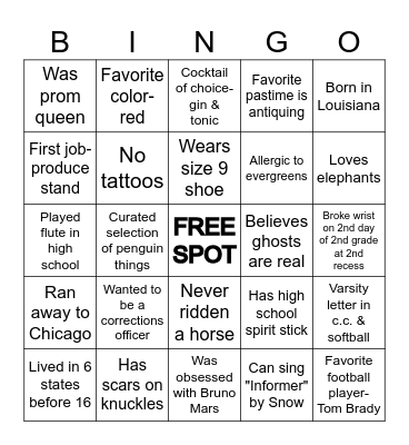 BINGO Card