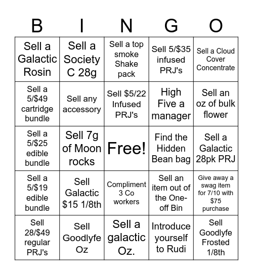 High Profile B-B-Bingo! Bingo Card