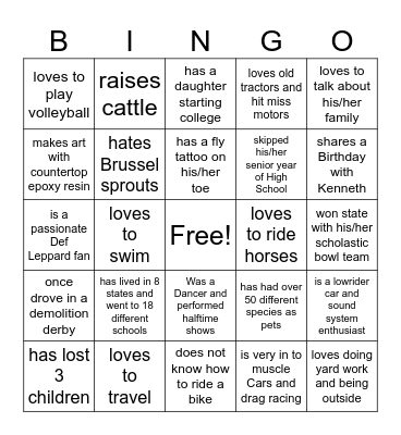 Paducah Vienna CSR Bingo Card
