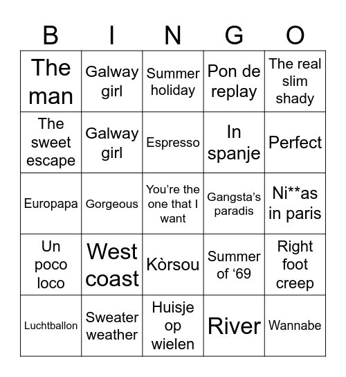 Bingo Card