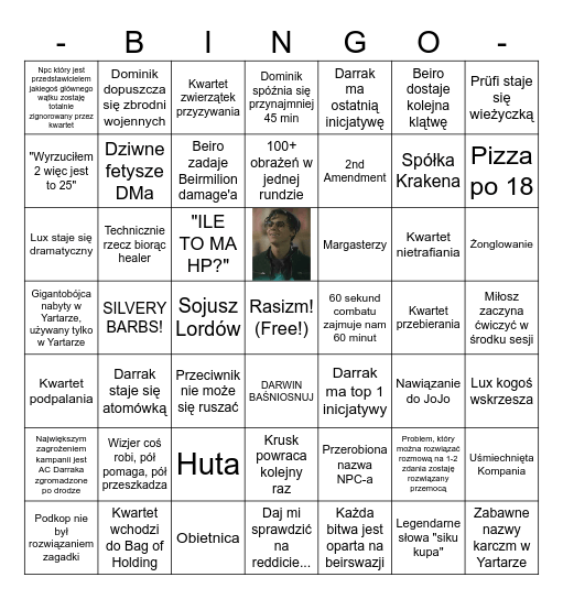 Kwartet bingowania Bingo Card