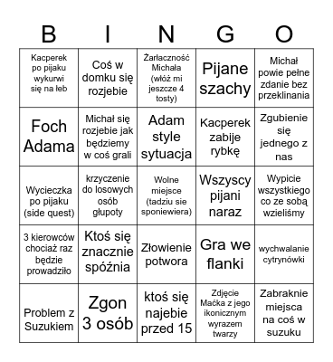 BINGO MAZURSY 2024 Bingo Card
