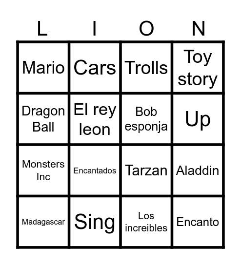 Mi primer añito - León Bingo Card