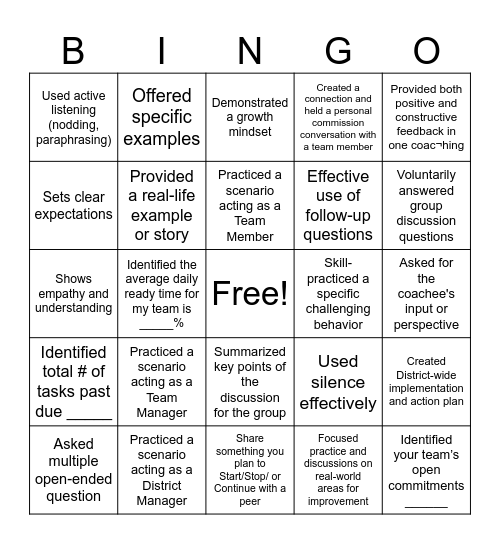 Summit Challenge Bingo Card