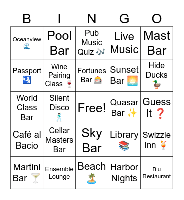 Bermuda Bingo Card