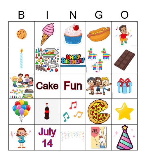 Birthday Bingo Card