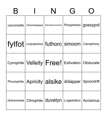 Work chat Bingo Card
