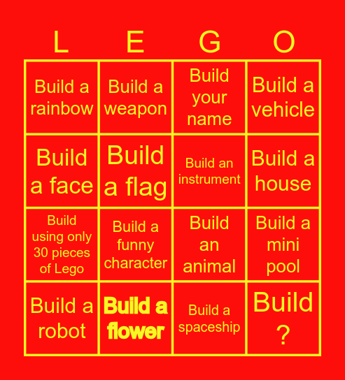 LEGO BINGO Card