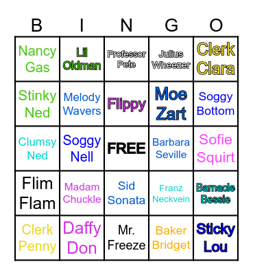 SOS Bingo Card