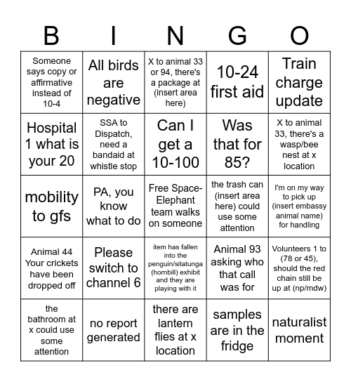 NZKW Radio BINGO Card