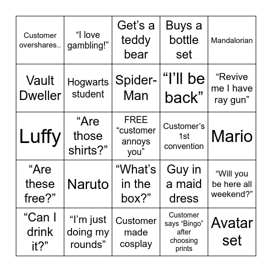 PIXEL EMPIRE BINGO Card