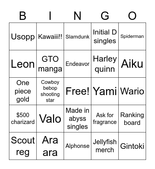 AX Expo Bingo Card