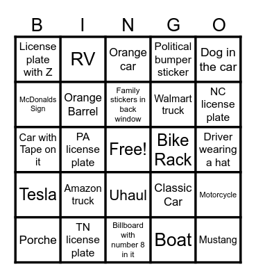 LET'S GO TO THE BEACH Bingo Card