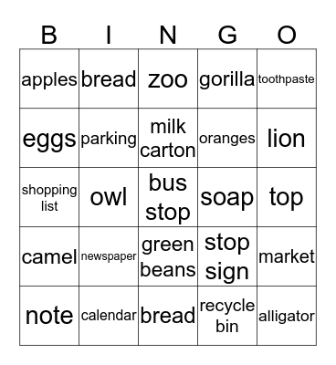 Unit 1 Review Bingo Card