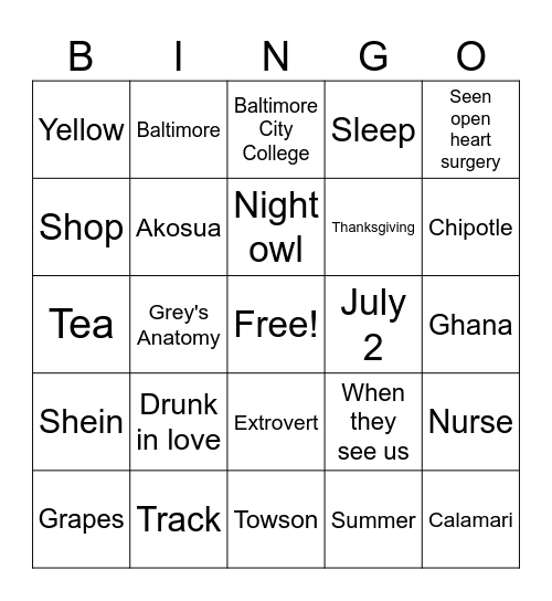 All things Davina! Bingo Card