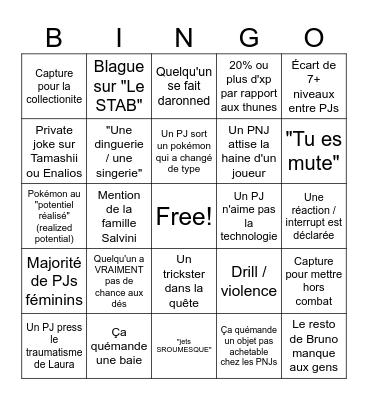 Shelter School bingo Card