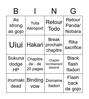 fun Bingo Card