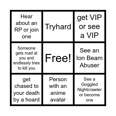 KP Bingo Card