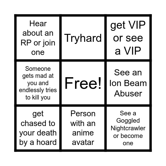 KP Bingo Card