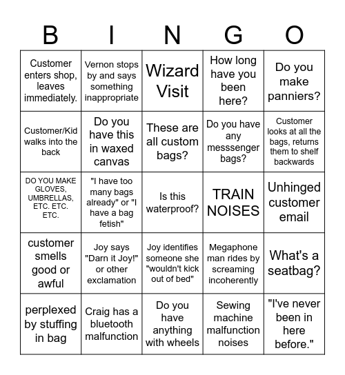 ILE Bingo Card