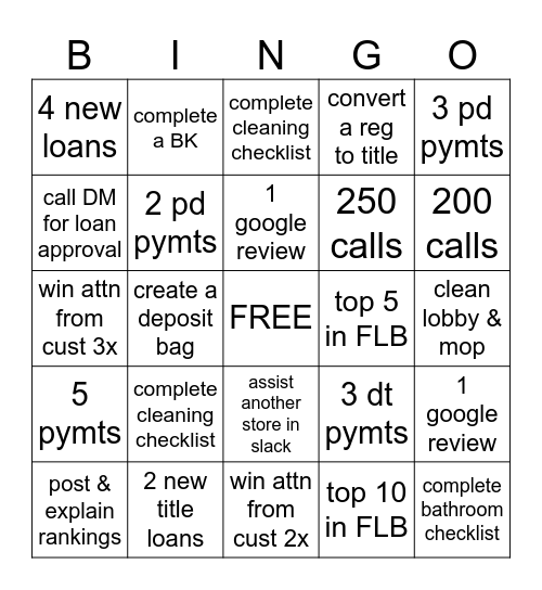 ✷ Bangin' Bingo ✷ Bingo Card