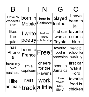 Wedding Bingo Card