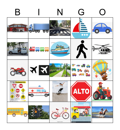 TRANSPORTE BINGO BAKER Bingo Card