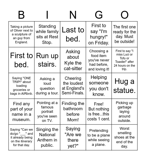 Washington DC BINGO! Bingo Card