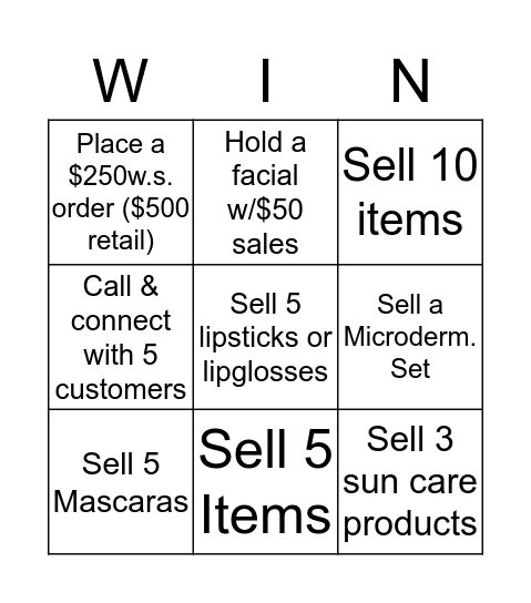 Claim your win!!!!! Bingo Card