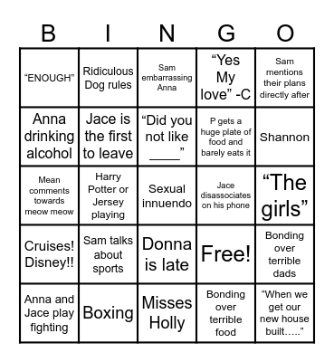 CHAMPLIN GATHERING Bingo Card