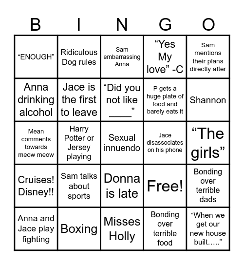 CHAMPLIN GATHERING Bingo Card