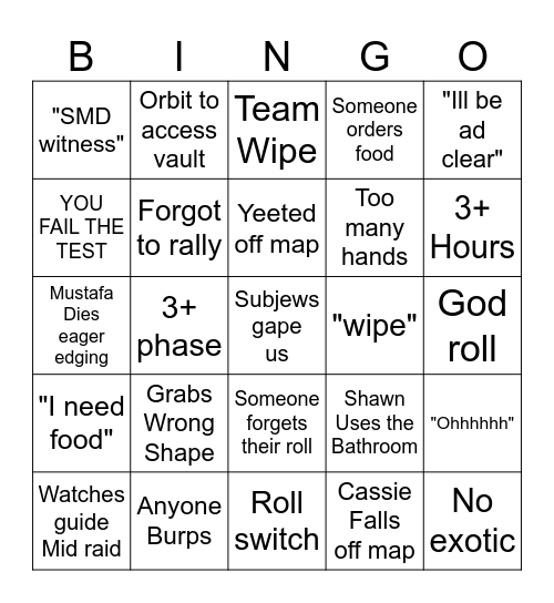 The witness edges our salvation Bingo Card