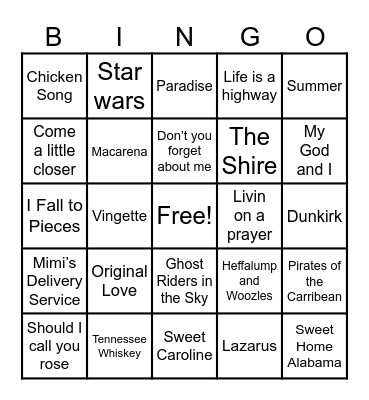 Nae Nae’s Grad Bingo Card