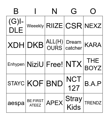 7/7 Event Bingo Card