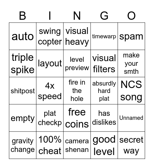 recent tab 2.2 Bingo Card