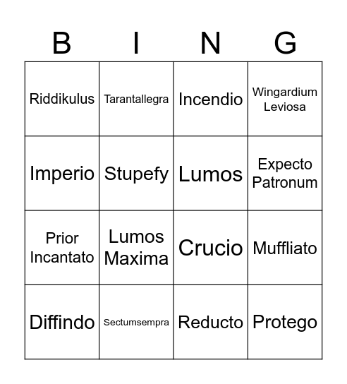 Spreukenbingo Card