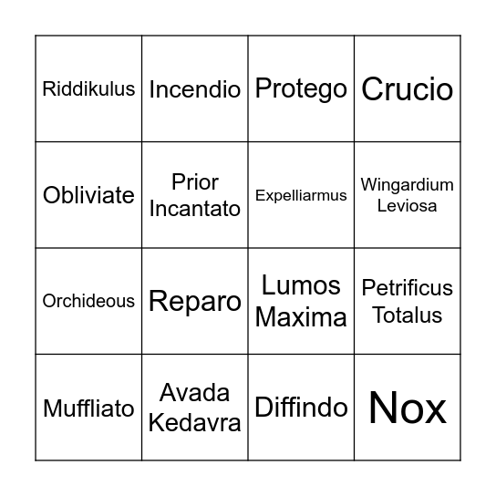Spreukenbingo Card