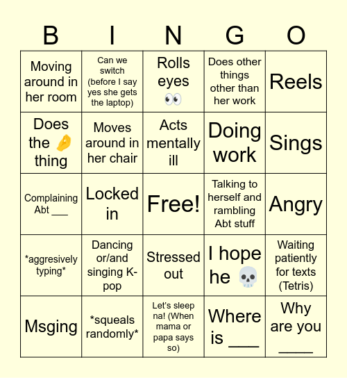 Ate Brievette Bingo Card